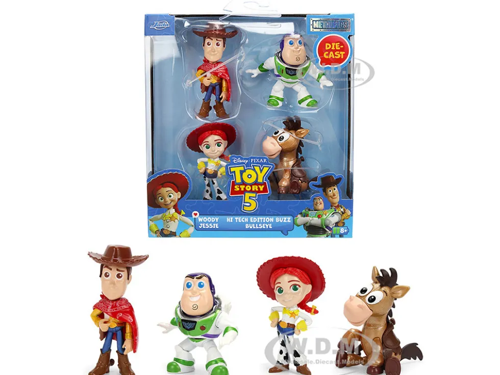 Set of 4 Diecast Figures "Toy Story 5" (2026) Movie "Metalfigs" Series Diecast models by Jada