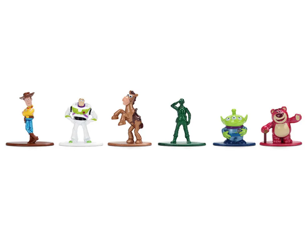 Set of 6 Diecast Figures "Toy Story" Movie Franchise "Nano Metalfigs" Series Diecast Models by Jada
