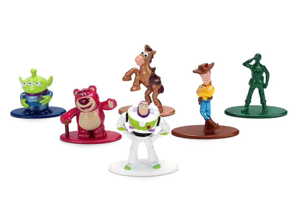 Set of 6 Diecast Figures "Toy Story" Movie Franchise "Nano Metalfigs" Series Diecast Models by Jada