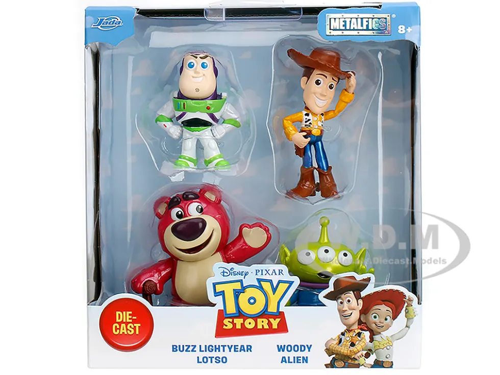 Set of 4 Diecast Figures "Toy Story" "Metalfigs" Series Diecast Models by Jada