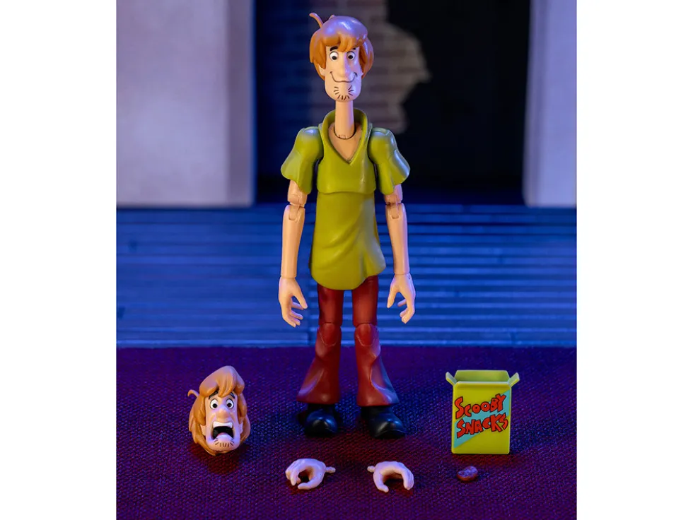 Shaggy Rogers 6.5" Moveable Figure with Accessories and Alternate Head and Hands "Scooby-Doo!" Franchise Model by Jada