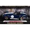 1965 Shelby Cobra 427 S/C Blue With Printed Carroll Shelby Signature 1/18 Diecast Model Car Shelby Collectibles 121-1