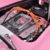 1965 Shelby Cobra 427 S/C Pink With Printed Carroll Shelby Signature On The Trunk 1/18 Diecast Car Model Shelby Collectibles 114