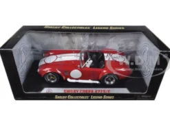 1965 Shelby Cobra 427 S/C Red with White Stripes With Printed Carroll Shelby Signature 1/18 Shelby Collectibles SC122-1
