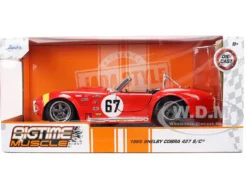 1965 Shelby Cobra 427 S/C #67 Red with Yellow Stripe