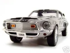 1968 Shelby GT 500KR Silver 1/18 Diecast Model Car Road Signature 92168