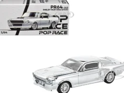 Shelby Mustang GT500 Silver Chrome 1/64 Diecast Model Car by Pop Race