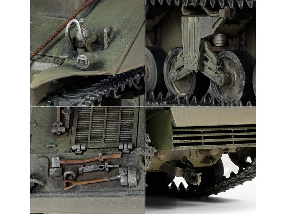 Sherman M4A3 75 Medium Tank U.S. Training vehicle C Company 10th Tank Battalion 5th Armored Division New York 1943 Engine Plus Series 1/32 Diecast Model Metal Proud MP-912131A