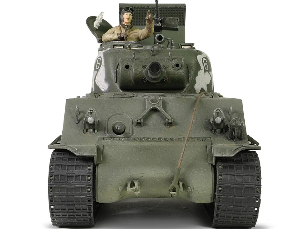 Sherman M4 (105) Howitzer Medium Tank "US Army, 711th Tank Battalion, Okinawa" (1945) "Engine Plus" Series 1/32 Diecast Model by Metal Proud - www.diecastmodelswholesale.com