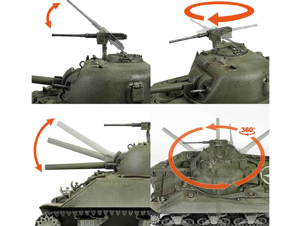 Sherman M4 75 Medium Tank U.S. 753th Tank Battalion Gustav Line Italy 1944 Engine Plus Series 1/32 Diecast Model Metal Proud MP-912101A