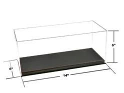 Showcase Acrylic Display Case with Black Synthetic Leather Base Mijo Exclusives 1/18 Scale Models MJ35015L