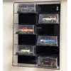 Showcase 12 Car Display Case Wall Mount Black Back Panel Extra Space Mijo Exclusives 1/64 Scale Models MJ10012BK