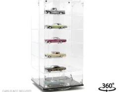 Showcase 24 Car Display Desktop Spinner with Cover Mijo Exclusives for 1/64 Scale Models MJ17032