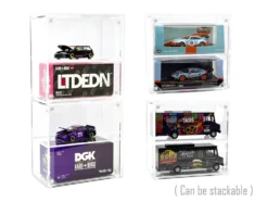 Showcase 2 Cars Desk Top Display Case with Cover