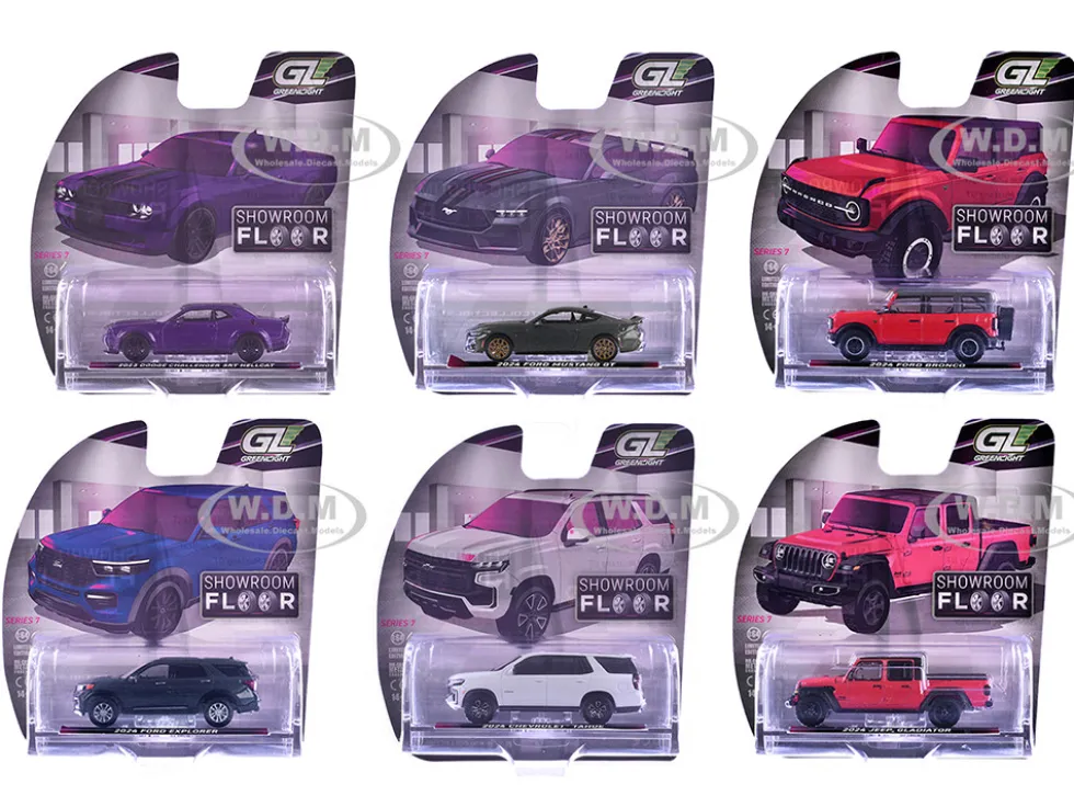 Showroom Floor Series 7 Set of 6 Cars 1/64 Diecast Model Cars by Greenlight