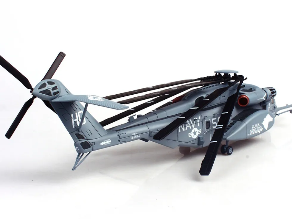 Sikorsky MH-53E Sea Dragon Helicopter "United States Navy, Black Stallions, Tail Number 50" Light Gray 1/72 Diecast Model by Panzerkampf