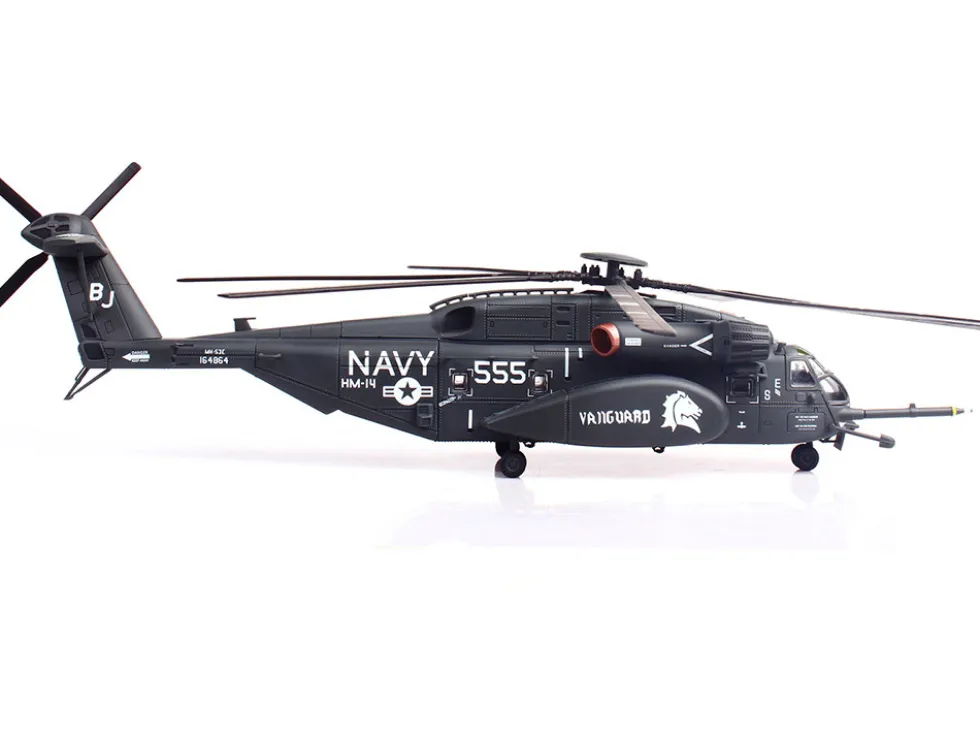 Sikorsky MH-53E Sea Dragon Helicopter "United States Navy, Vanguard, Tail Number 555" Dark Gray 1/72 Diecast Model by Panzerkampf