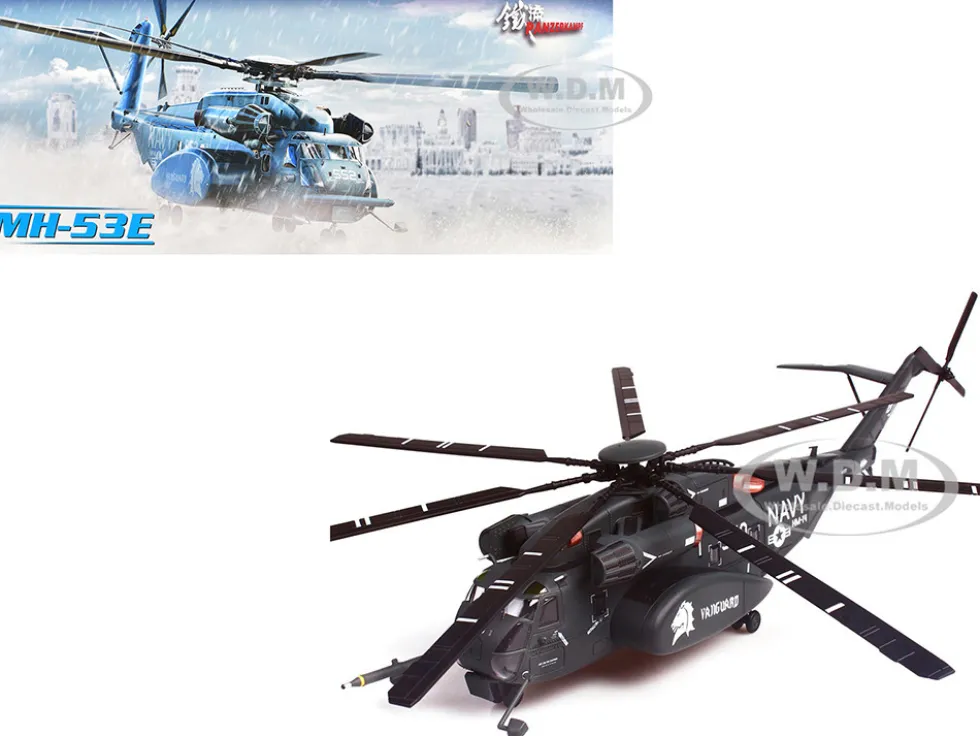 Sikorsky MH-53E Sea Dragon Helicopter "United States Navy, Vanguard, Tail Number 540" Dark Gray 1/72 Diecast Model by Panzerkampf