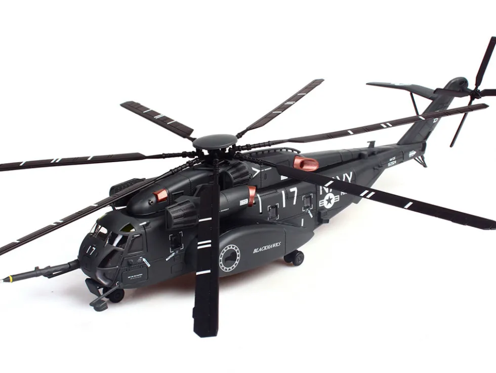Sikorsky MH-53E Sea Dragon Helicopter "United States Navy, Blackhawks, Tail Number 17" Dark Gray 1/72 Diecast Model by Panzerkampf