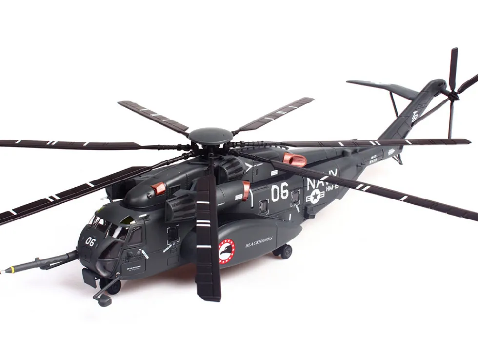 Sikorsky MH-53E Sea Dragon Helicopter "United States Navy, Blackhawks, Tail Number 06" Dark Gray 1/72 Diecast Model by Panzerkampf