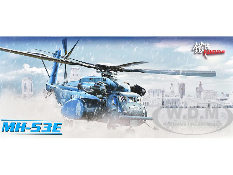 Sikorsky MH-53E Sea Dragon Helicopter "United States Navy, Blackhawks, Tail Number 06" Dark Gray 1/72 Diecast Model by Panzerkampf