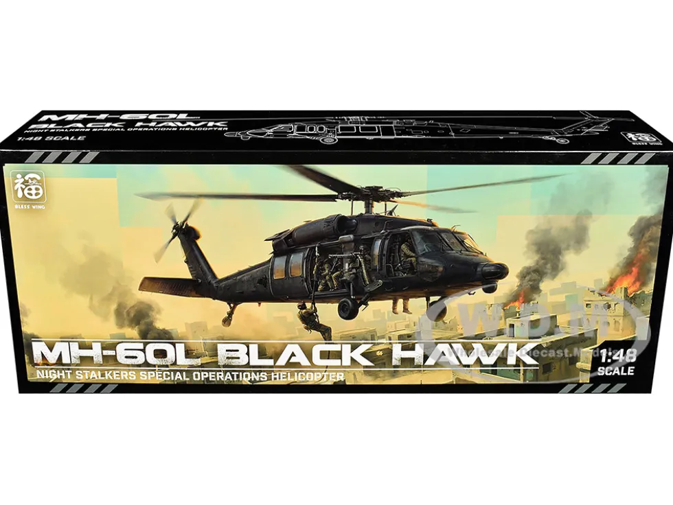 Sikorsky MH-60L Black Hawk Helicopter "160th Special Operations Aviation Regiment, Battle of Mogadishu, Operation Gothic Serpent, Somalia" (1993) United States Army 1/48 Diecast Model by Bless Wing