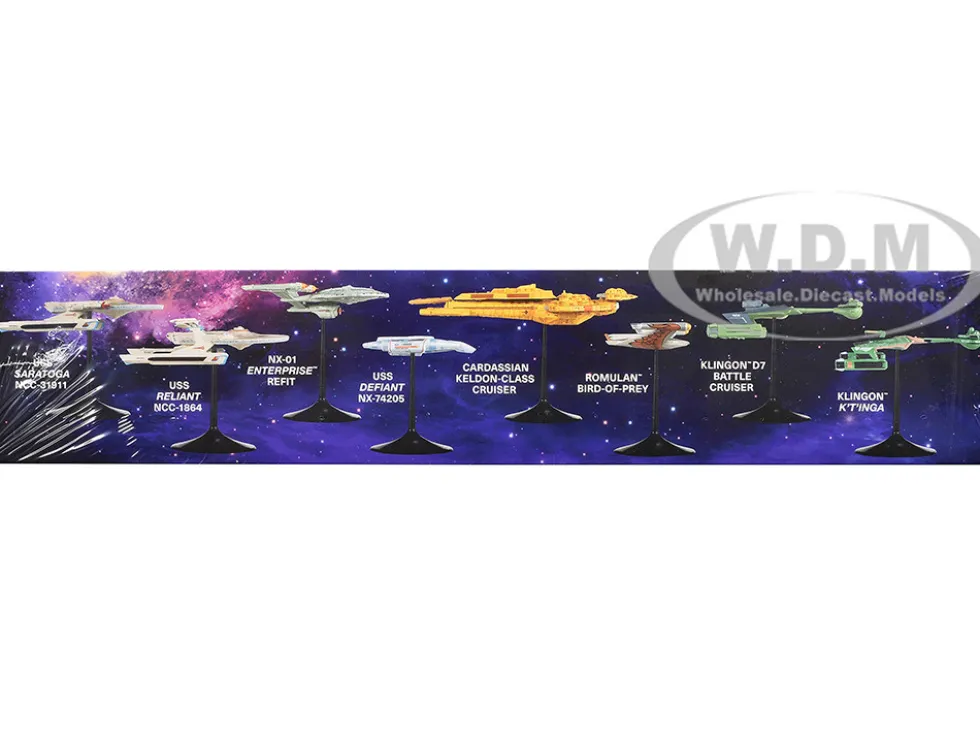 Skill 2 Model Kit Allies and Adversaries Space Ship Set "Star Trek" Franchise 1/2500 Scale Model by AMT