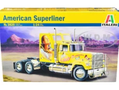Skill 5 Model Kit American Superliner Truck Tractor Lady Butterfly 1/24 Scale Model Italeri 3820