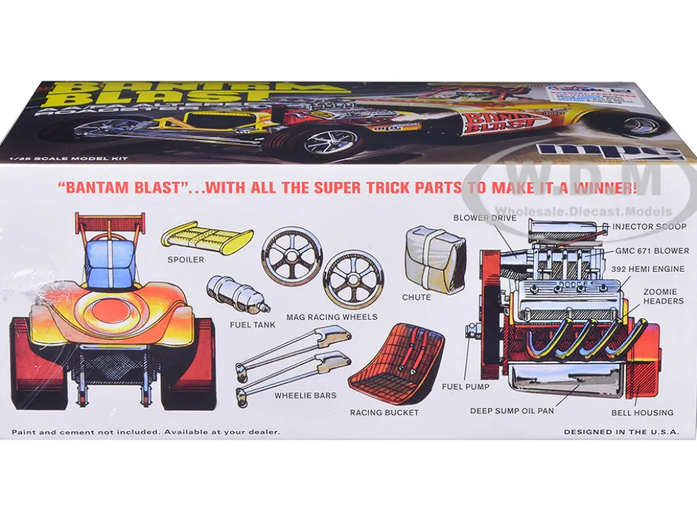 Skill 2 Model Kit Bantam Blast AA FA Altered Roadster Dragster 1/25 Scale Model MPC MPC993