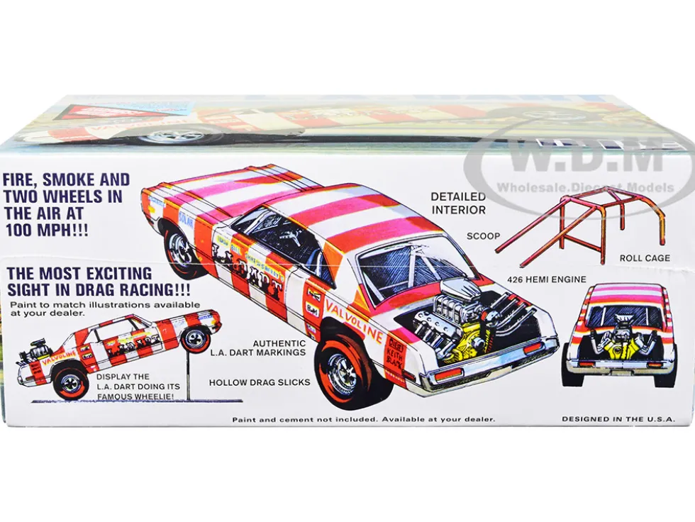 Skill 2 Model Kit Bill Shrewsberry's L.A. Dart Wheelstander Drag Car Legends of the Quarter Mile Series 1/25 Scale Model Car MPC MPC974