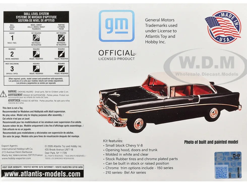 Skill 3 Model Kit 1956 Chevrolet Bel Air "Route 66" 1/25 Scale Model by Atlantis