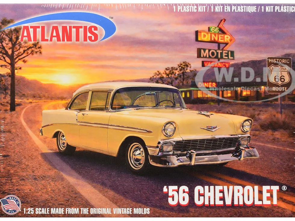 Skill 3 Model Kit 1956 Chevrolet Bel Air "Route 66" 1/25 Scale Model by Atlantis