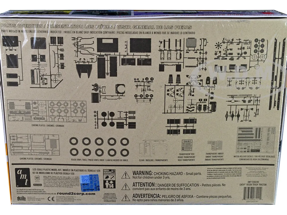 Skill 3 Model Kit Chevrolet Bison Truck Tractor 1/25 Scale Model AMT AMT1390