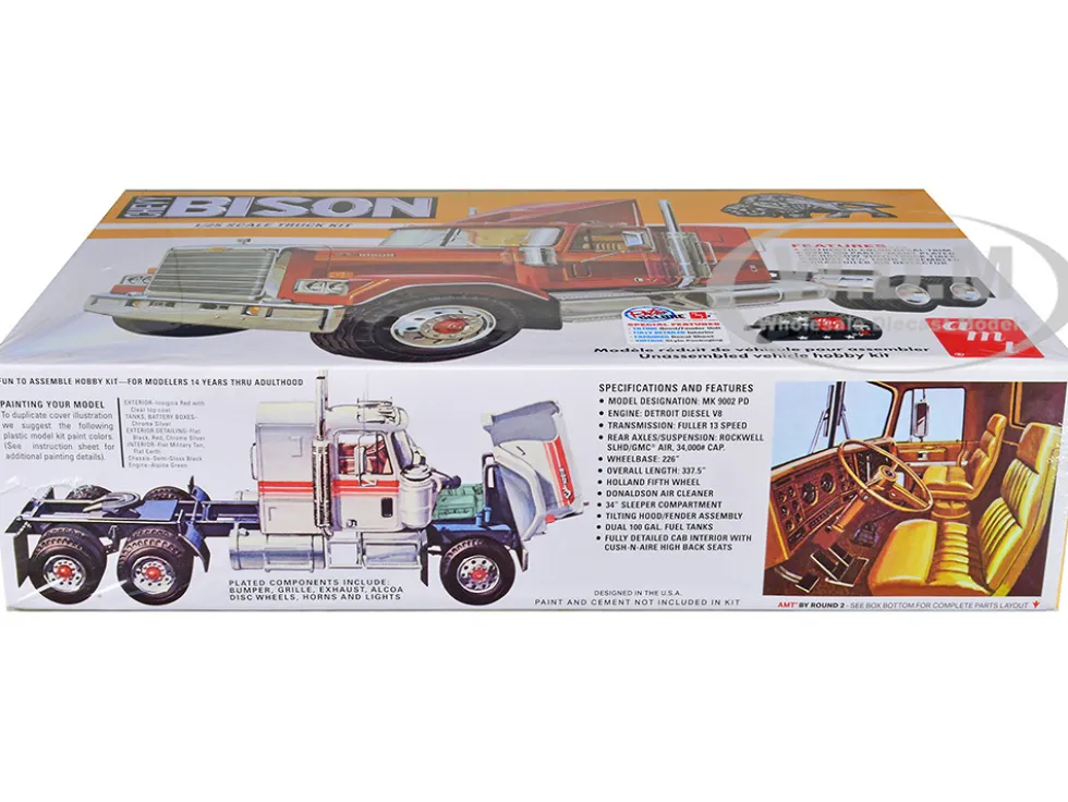 Skill 3 Model Kit Chevrolet Bison Truck Tractor 1/25 Scale Model AMT AMT1390