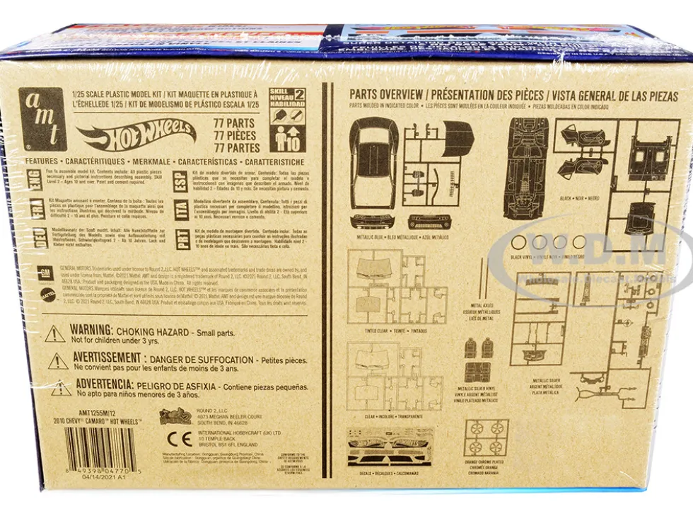 Skill 2 Model Kit 2010 Chevrolet Camaro SS/RS Coupe Hot Wheels 1/25 Scale Model AMT AMT1255 M
