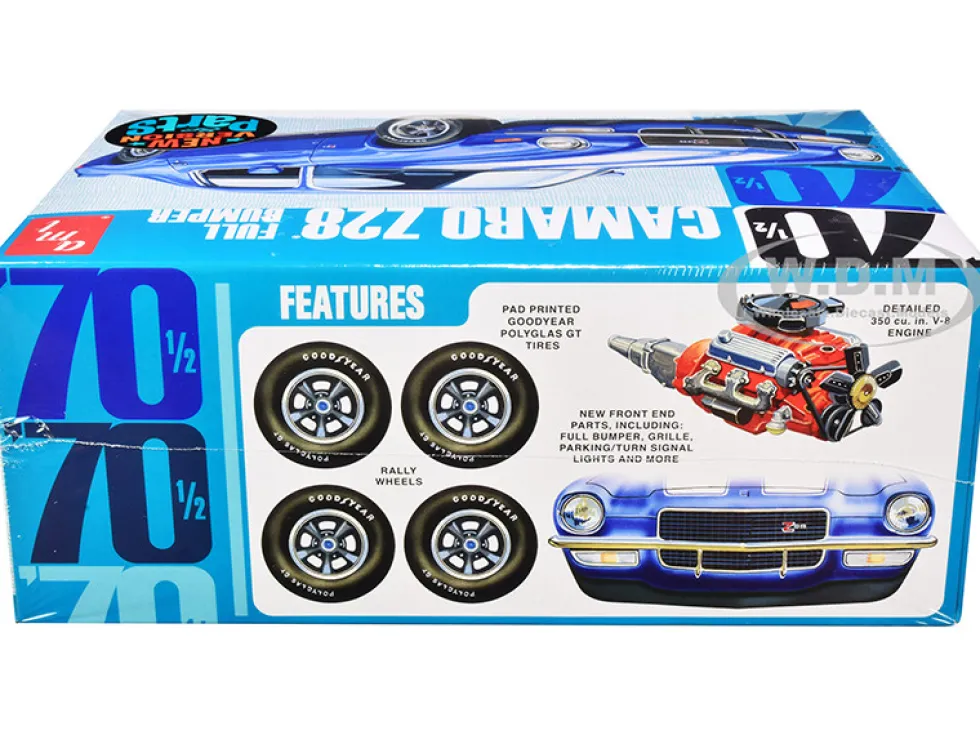 Skill 2 Model Kit 1970 1/2 Chevrolet Camaro Z28 Full Bumper 1/25 Scale Model AMT AMT1155
