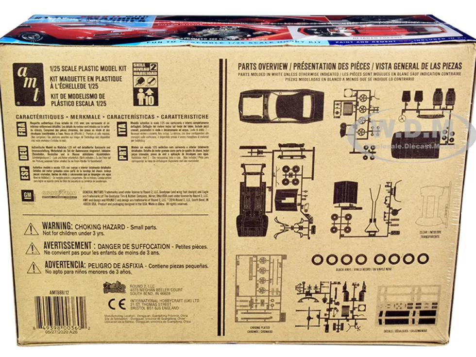 Skill 2 Model Kit 1968 Chevrolet Camaro Z/28 2 in 1 Kit 1/25 Scale Model AMT AMT868