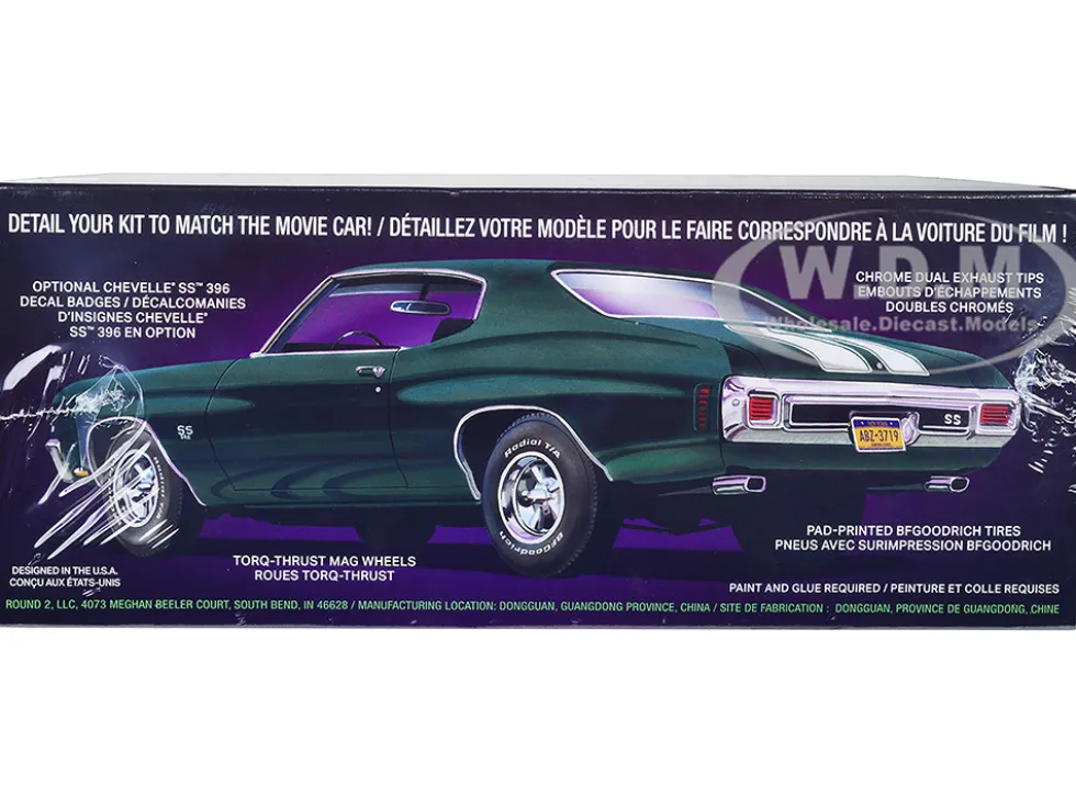 Skill 2 Model Kit 1970 Chevrolet Chevelle SS John Wick 2014 Movie 1/25 Scale Model AMT AMT1453M