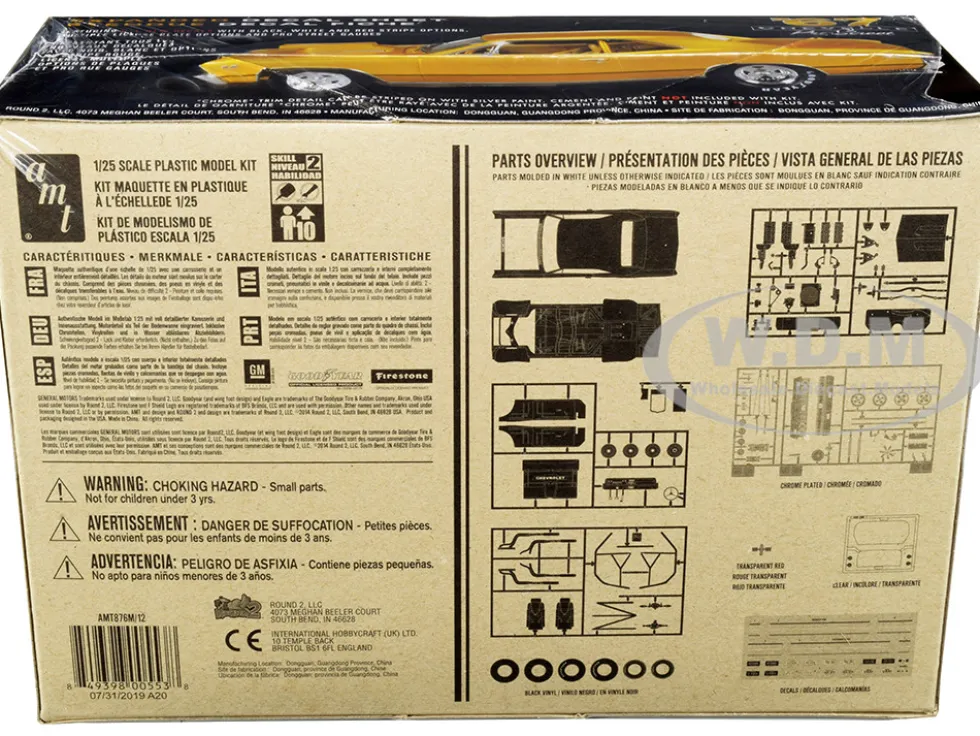 Skill 2 Model Kit 1967 Chevrolet Chevelle Pro Street 1/25 Scale Model AMT AMT876 M