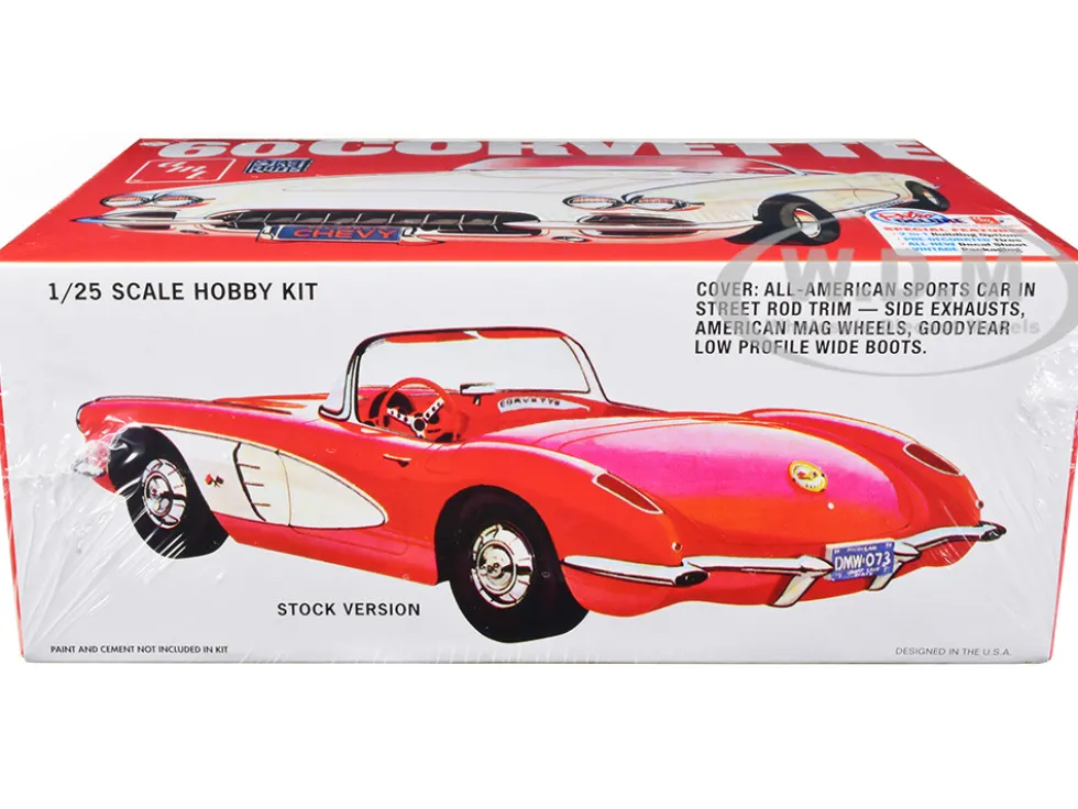 Skill 2 Model Kit 1960 Chevrolet Corvette Street Rods 1/25 Scale Model AMT AMT1374