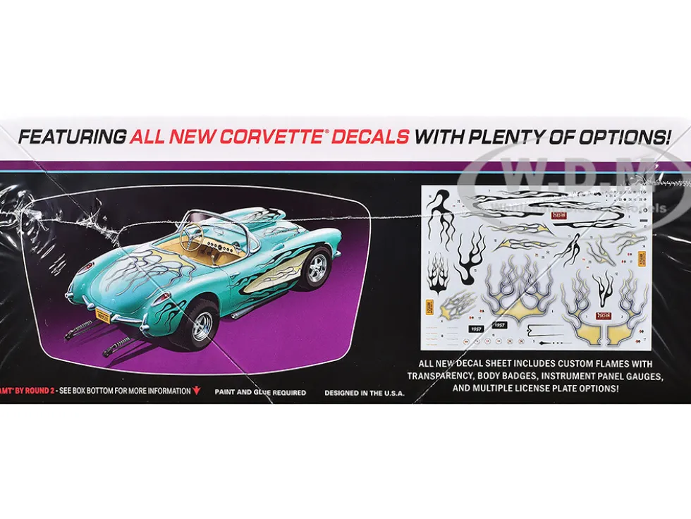 Skill 2 Model Kit 1957 Chevrolet Corvette Street Machine "Kustom Kruisers" Series 1/25 Scale Model by AMT