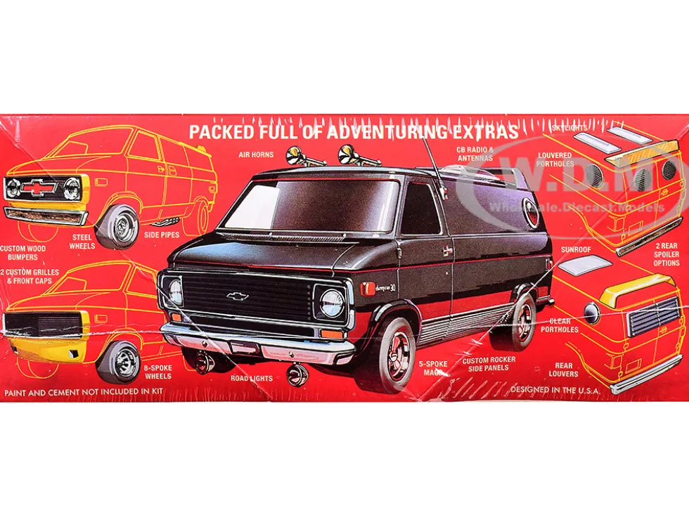 Skill 2 Model Kit 1977 Chevrolet Custom Van "Dungeons & Dragons" 1/25 Scale Model by AMT