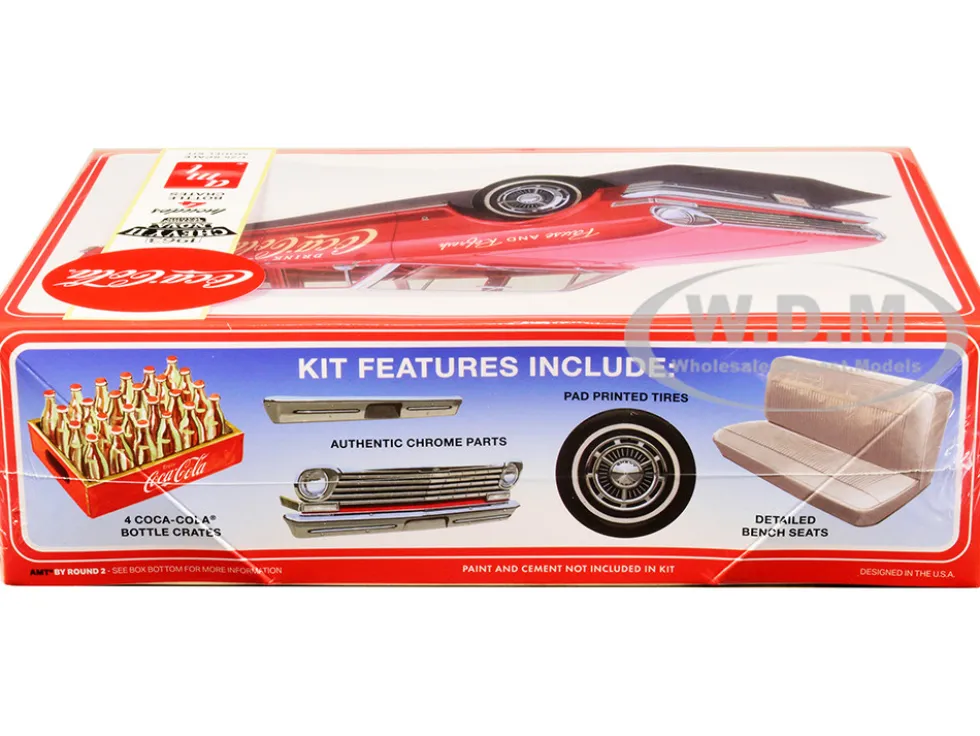 Skill 3 Model Kit 1963 Chevrolet II Nova Wagon Coca Cola 1/25 Scale Model AMT AMT1353