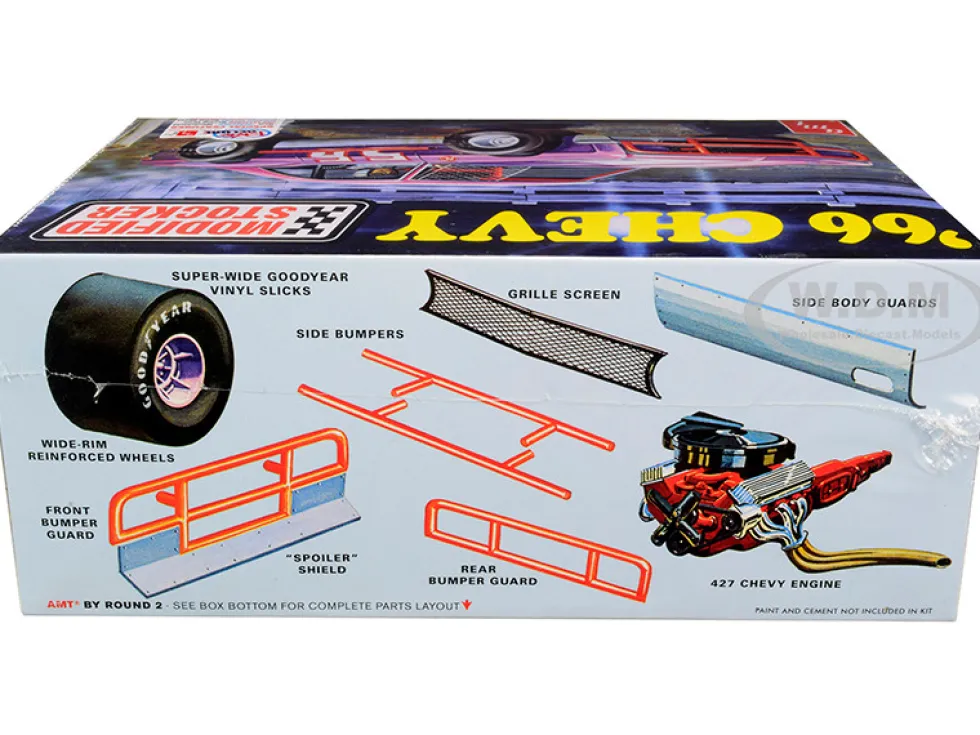 Skill 2 Model Kit 1966 Chevrolet Impala Modified Stocker 1/25 Scale Model AMT AMT1183