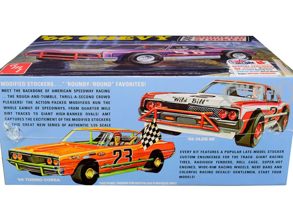 Skill 2 Model Kit 1966 Chevrolet Impala Modified Stocker 1/25 Scale Model AMT AMT1183