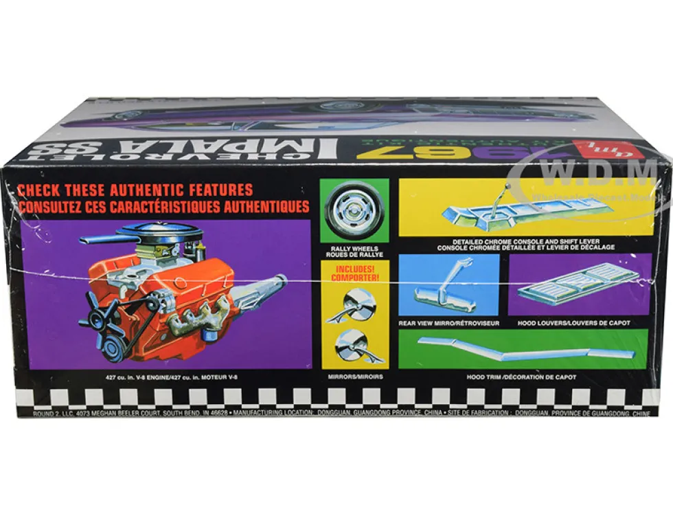 Skill 2 Model Kit 1967 Chevrolet Impala SS 1/25 Scale Model AMT AMT981 M