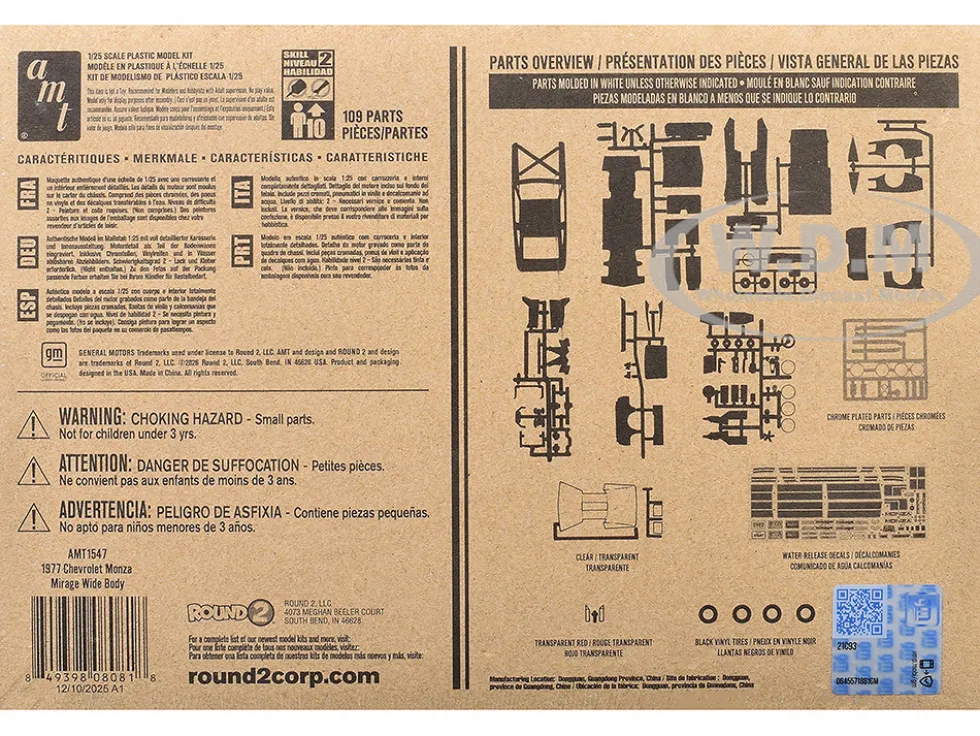 Skill 2 Model Kit 1977 Chevrolet Monza Mirage Wide Body "Street Machine" 1/25 Scale Model by AMT