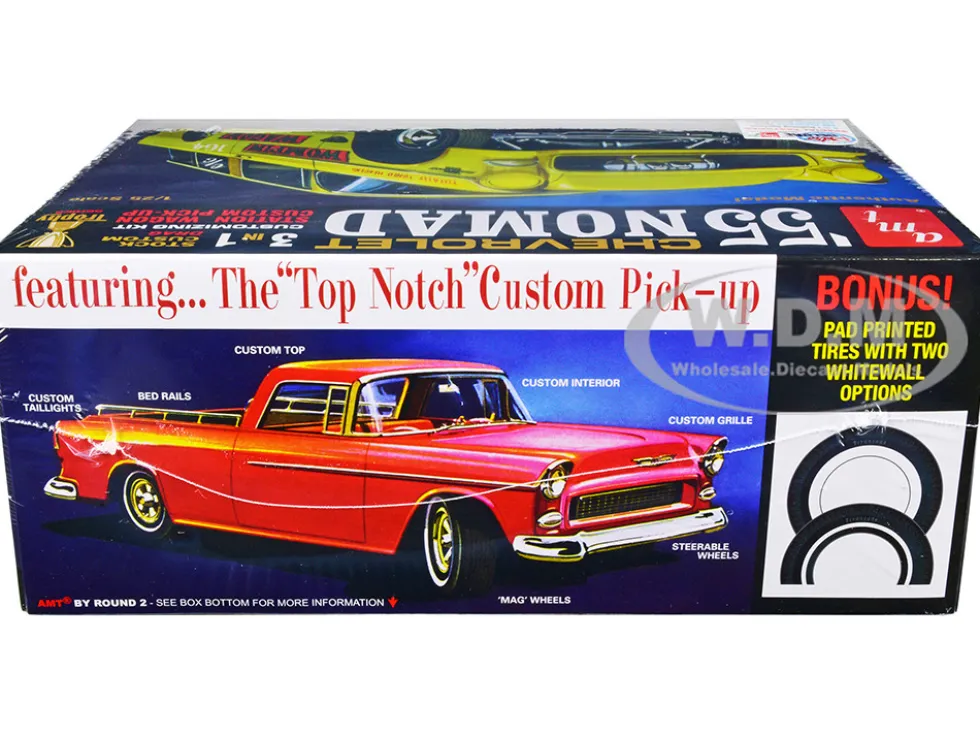 Skill 2 Model Kit 1955 Chevrolet Nomad 3 in 1 Kit Trophy Series 1/25 Scale Model AMT AMT1297