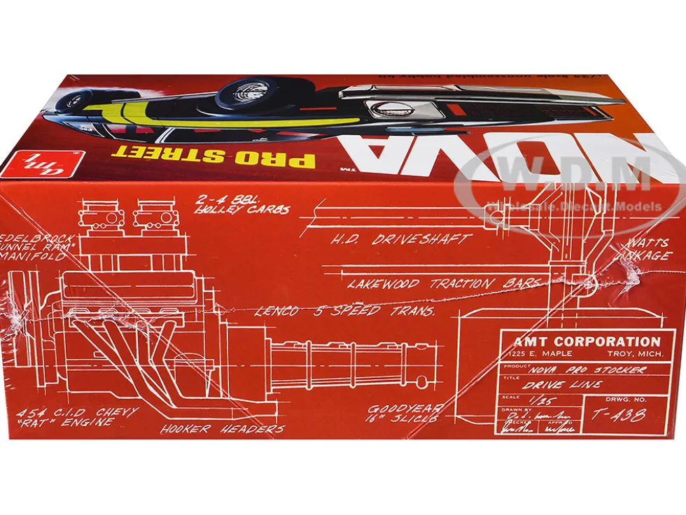 Skill 2 Model Kit Chevrolet Nova Pro Street 1/25 Scale Model by AMT