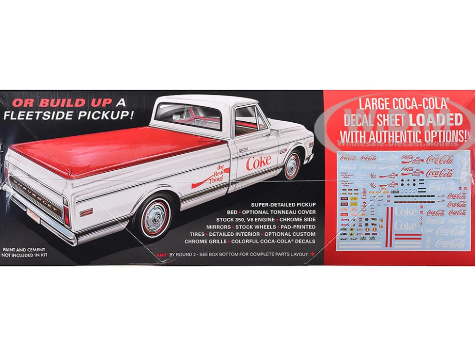 Skill 2 Model Kit 1972 Chevrolet Pickup Truck "Racer's Wedge" 2-in-1 Kit "Coca-Cola" 1/25 Scale Model by AMT